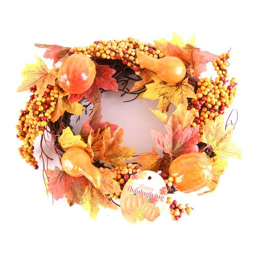 THANKSGIVING ARTIFICIALWREATH (8 PACK)