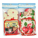 Nuvalu Oven Mitt 12" W/Pot Holder 2Pc Set & Asst Dsn (24 Pack)