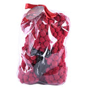 Red Plush Pom-Poms Bear 22cm (6 Pack)
