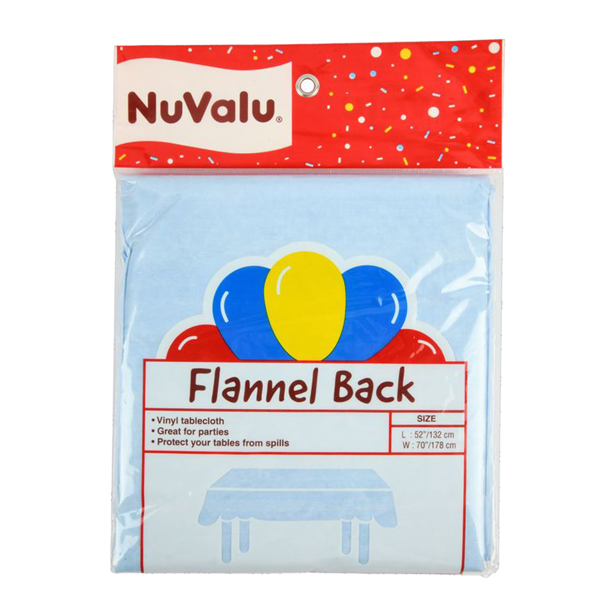 Nuvalu Table Cover L. Blue W/Flannelback (24 Pack)