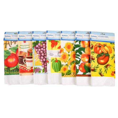 Nuvalu Kitchen Towel W/Printed 3 Asst Design (Pack Of 1)