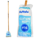 NuValu Cotton Mop w/ Handle (12 Pack)