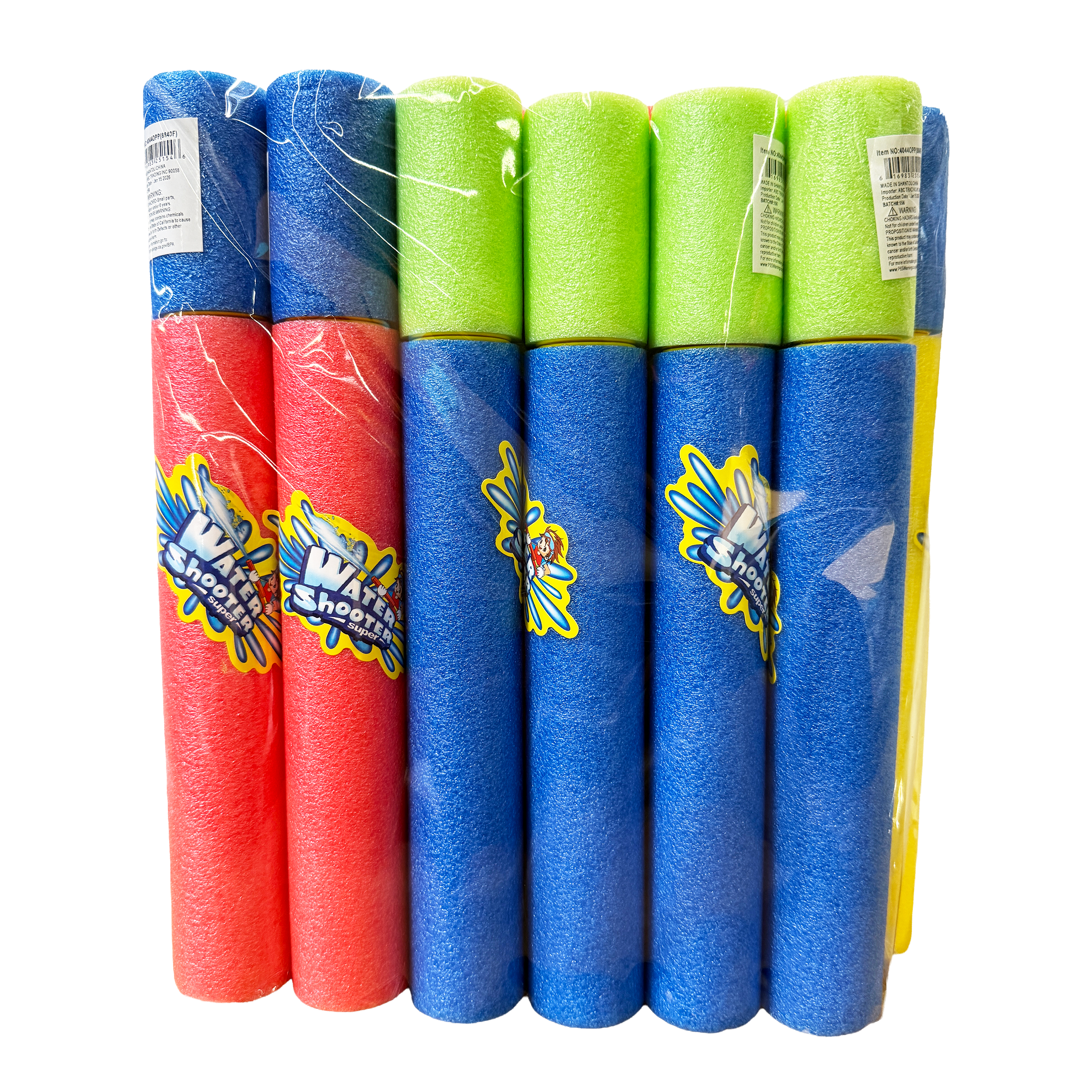 HS foam water pump shooters 12 pack colorful foam water blaster toys for kids outdoor summer play