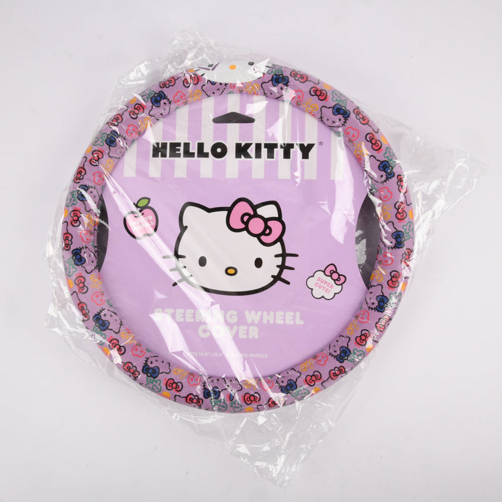 SANRIO HELLO KITTY/BOW PRINT STEERING WHEEL COVER(1 Count)