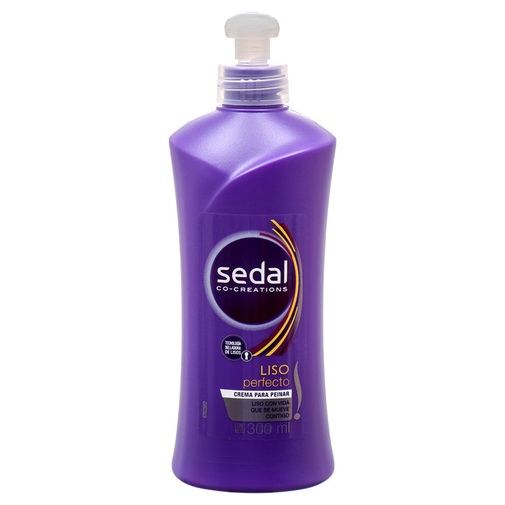 Sedal Liso Perfecto crema para peinar 300 ml purple pump bottle – smoothing leave in hair cream