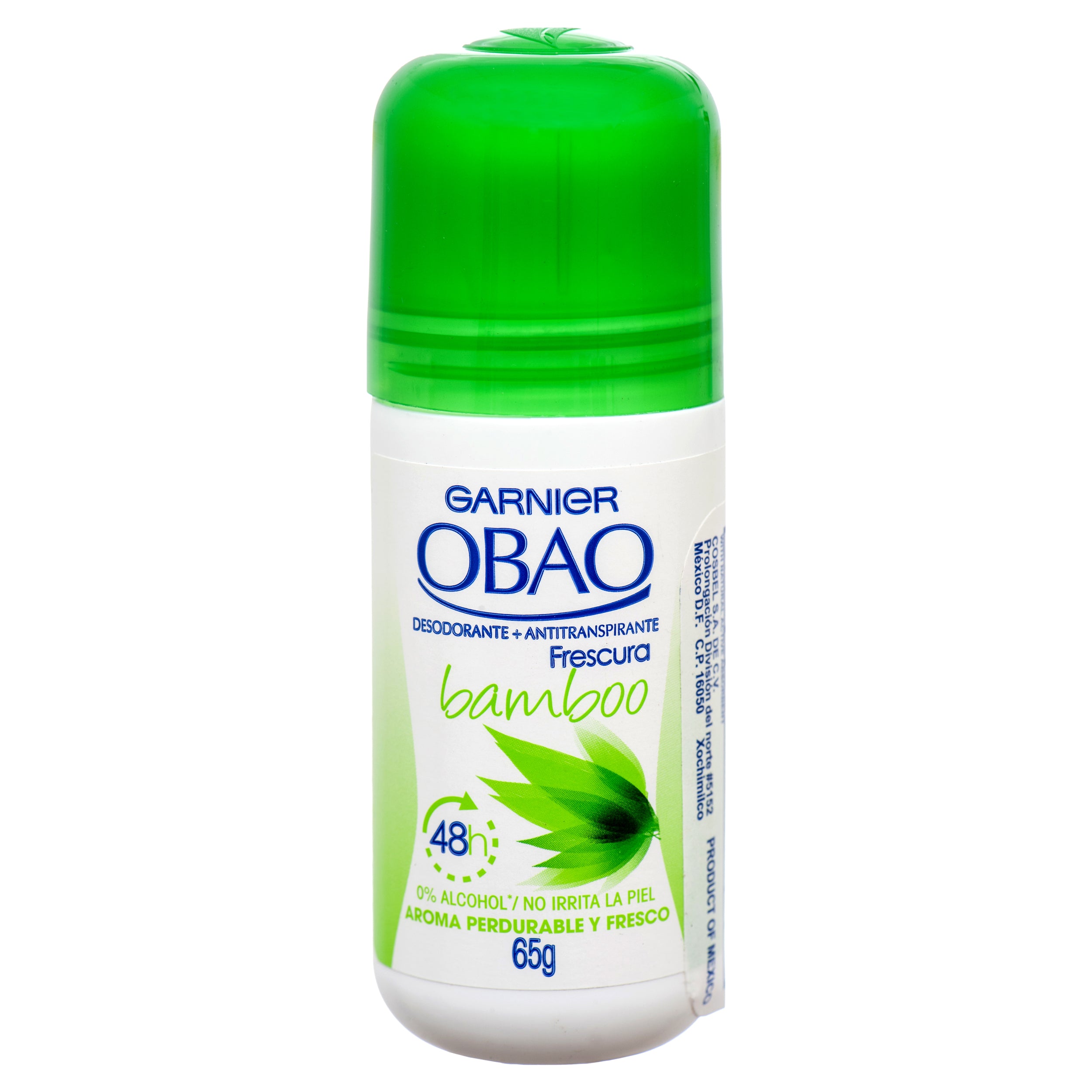 Garnier Obao Bamboo roll‑on antiperspirant deodorant 48h with fresh bamboo scent 65 g