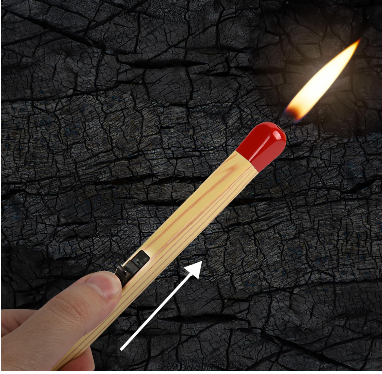Lighter Wood Long Stick Match Design Lighter (24 Pack)