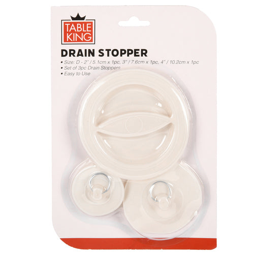 Table King Drain Stopper, 3 Piece Set (Pack Of 1)