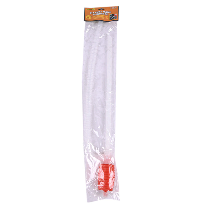 Manual hand pump 15 inch liquid and fuel transfer siphon pump with flexible hose