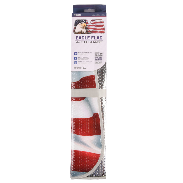 AUTO WINDOW SHADE DOUBLE AMERICAN EAGLE GLAG(1 Count)