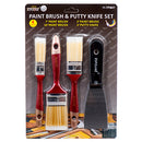 PAINT BRUSH&PUTTY SET 4PC