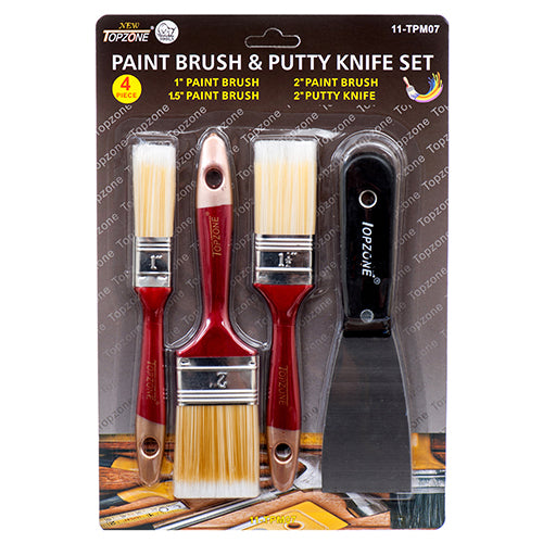 PAINT BRUSH&PUTTY SET 4PC #11-TPM07(1 Count)