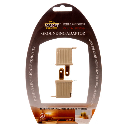 OUTLET-2PK GROUNDING ADAPTER #06-TZN7823D(1 Count)