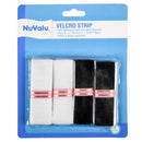 Nuvalu Velcro Strip 4 Pc White & Black (24 Pack)