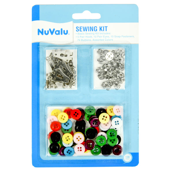 Nuvalu Sewing Kit 106 Pc W/ Button (24 Pack)