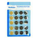 Nuvalu Button Resinous 20 Ct 21Mm Asst Clr (24 Pack)