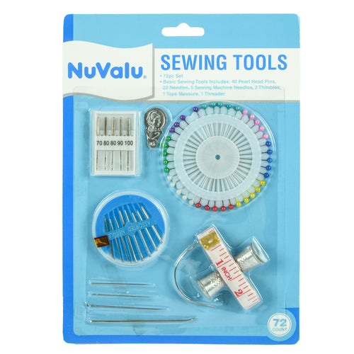 Nuvalu Sewing Tools Set Needle/Pin/Threader/Thimble/Measurer (Pack Of 1)