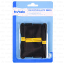 Nuvalu Polyester Elastic Band Black 4Pc Asst (24 Pack)