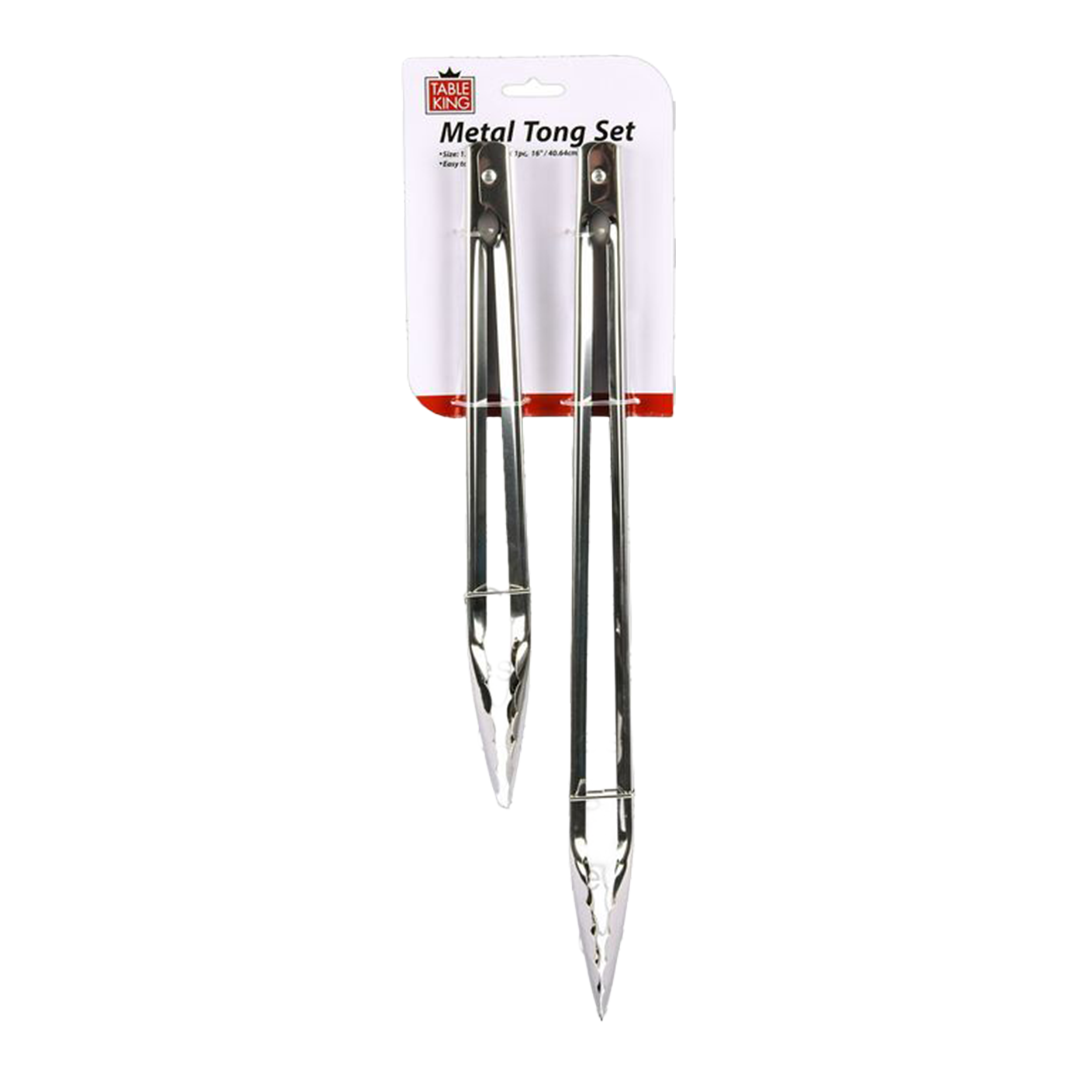 Table King Bbq Tong 2Pc Metal W/Holder (Pack Of 1)