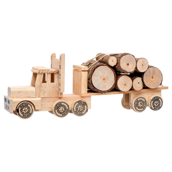 WODDEN HANDMADE TRUCK TRAILER LARGE(1 Count)