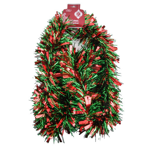 GARLAND 6FT MIXED RED&GREEN (12 PACK)