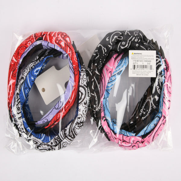 HEAD BAND ASST CLRS #HB949(12 Count)