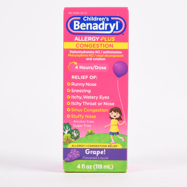 CHILDREN'S BENADRYL ALLERGY PLUS 4oz(1 Count)