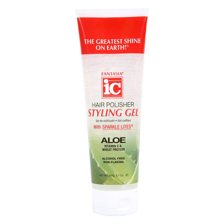 Fantasia IC Hair Polisher Styling Gel with Aloe 8.7oz alcohol free high shine styling gel
