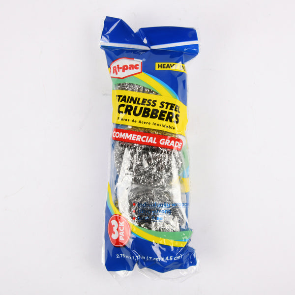 HEAVY DUTY STAINLESS STEEL SCRUBBERS 3PACK(1 Count)