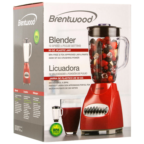 BLENDER 12SPEED PLASTIC JAR RED #JB-220R(1 Count)