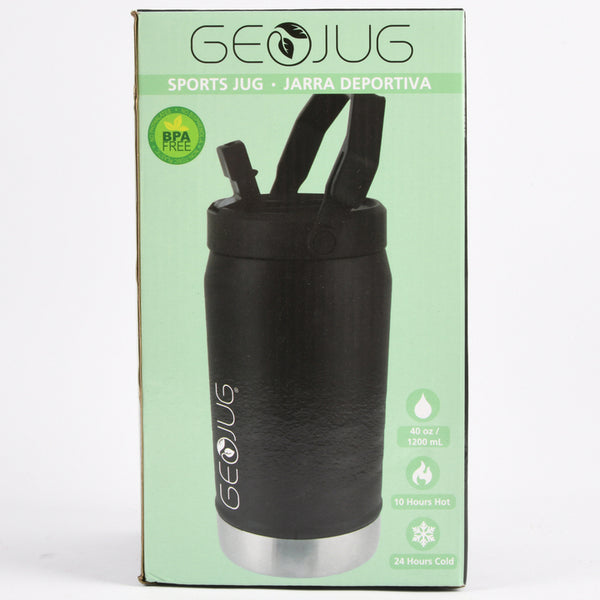 SS VACUUM INSULATED WATER BTTLE 40OZ W/LID-BK(1 Count)