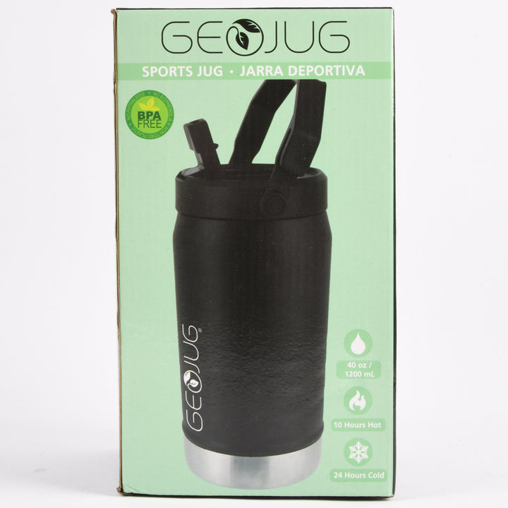 SS VACUUM INSULATED WATER BTTLE 40OZ W/LID-BK(1 Count)