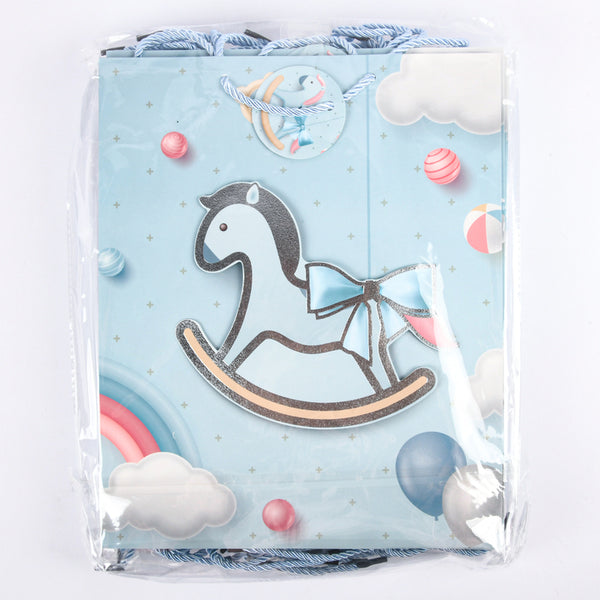 GIFT BAG BABY SHOWER BOY THEME 3D #GB-246-L(12 Count)