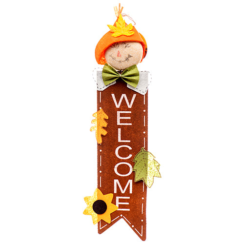 HARVEST WALL HANGER WELCOME 21.3"X4.9" W/ASST (12 PACK)