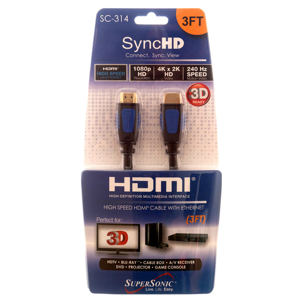 HDMI-CABLE 3FT #SC-314(1 Count)