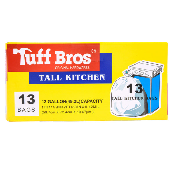 TRASH BAG WHITE 13GAL 13CT #TUFF BUILT(1 Count)