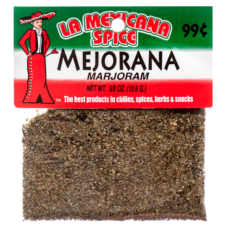La Mexicana mejorana marjoram dried herb 3/8 oz packets bulk 12 count