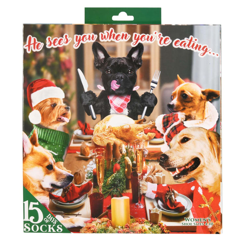 HYP (Christmas Dogs) Christmas Advent Calendar 15 Days of  Socks