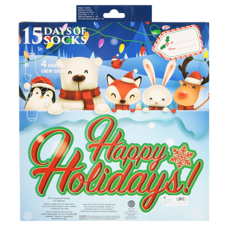 HYP (Christmas Critters) Christmas Advent Calendar 15 Days of  Socks