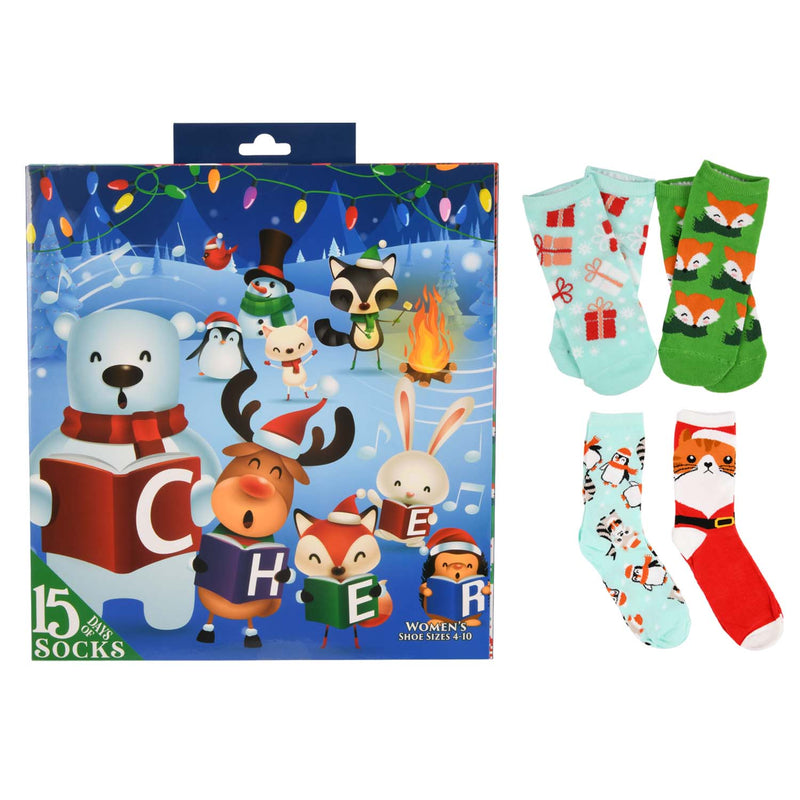 HYP (Christmas Critters) Christmas Advent Calendar 15 Days of  Socks