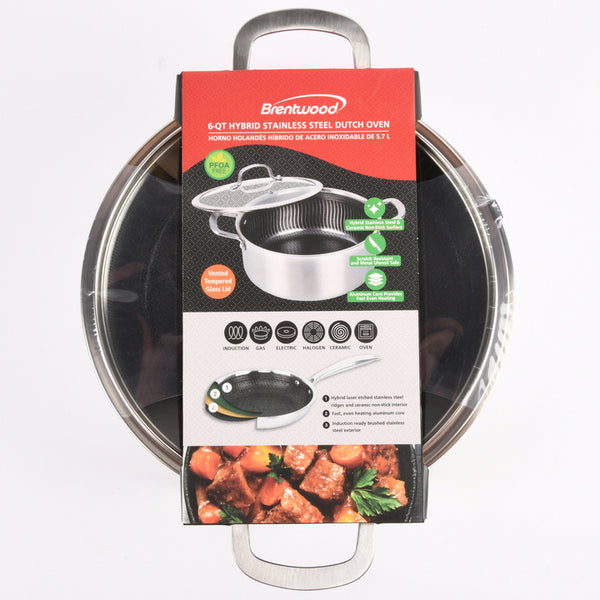 6-QT DUTCH OVEN W/GLASS LID(1 Count)