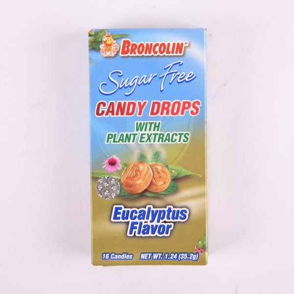 BRONCOLIN DROPS SUGAR FREE EUCALIPTUS 16CT 1.24Z(1 Count)