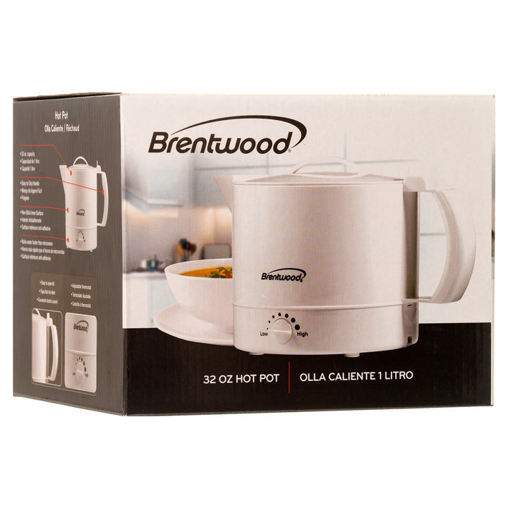ELECTRIC HOT POT 1LT WHITE #KT-32W(1 Count)