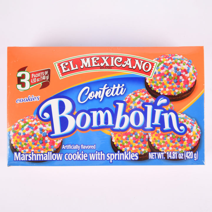 El Mexicano Bombolin Confetti marshmallow cookies with sprinkles 14.61oz box