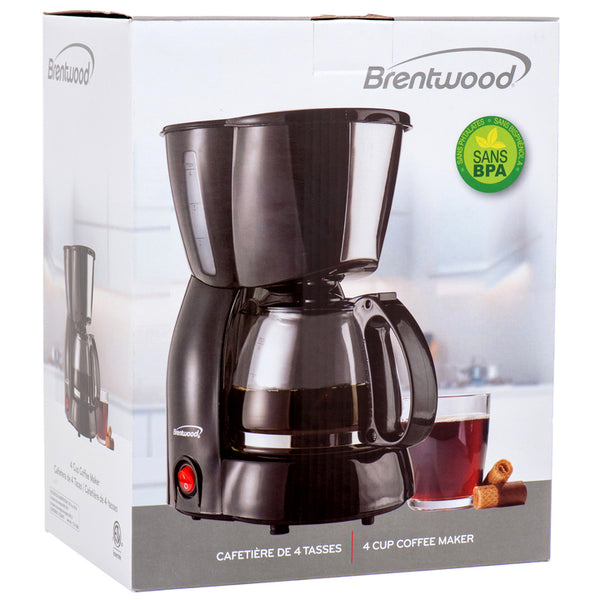 COFFEE MAKER 4-CUP BLACK #TS-213B(1 Count)