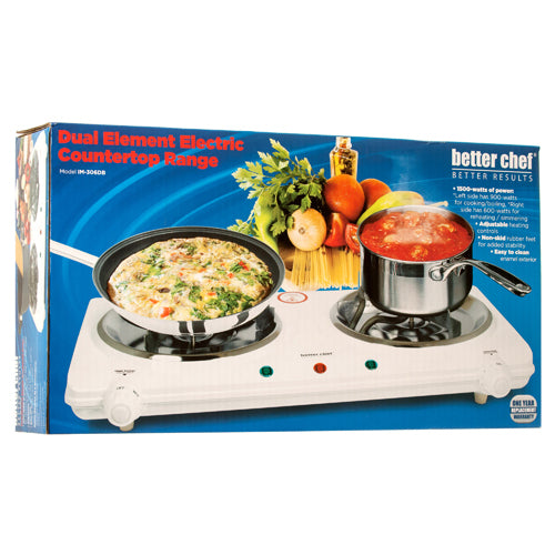 DOUBLE BURNER WHITE 1500WATTS #IM-306DB(1 Count)