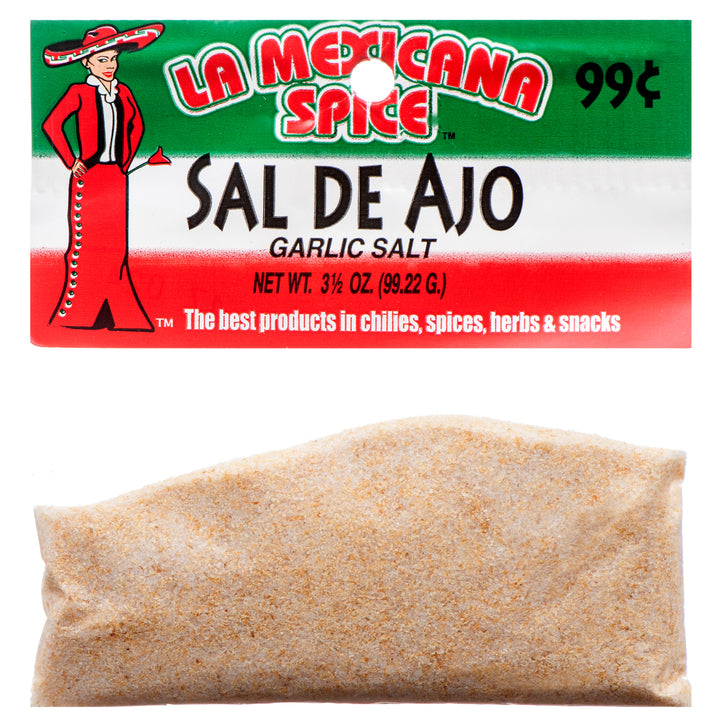La Mexicana garlic salt sal de ajo seasoning 3.5 oz packets bulk 12 count