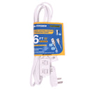 EXTENTION CORD INDOOR 6FT FLAT CORD W/SAFETY WINDOW(1 Count)