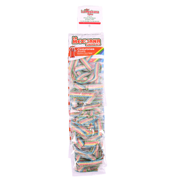 LA MEXICANA SNACKS SOUR BELTS RAINBOW 1.5oz(12 Count)