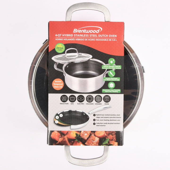 4-QT DUTCH OVEN W/GLASS LID(1 Count)